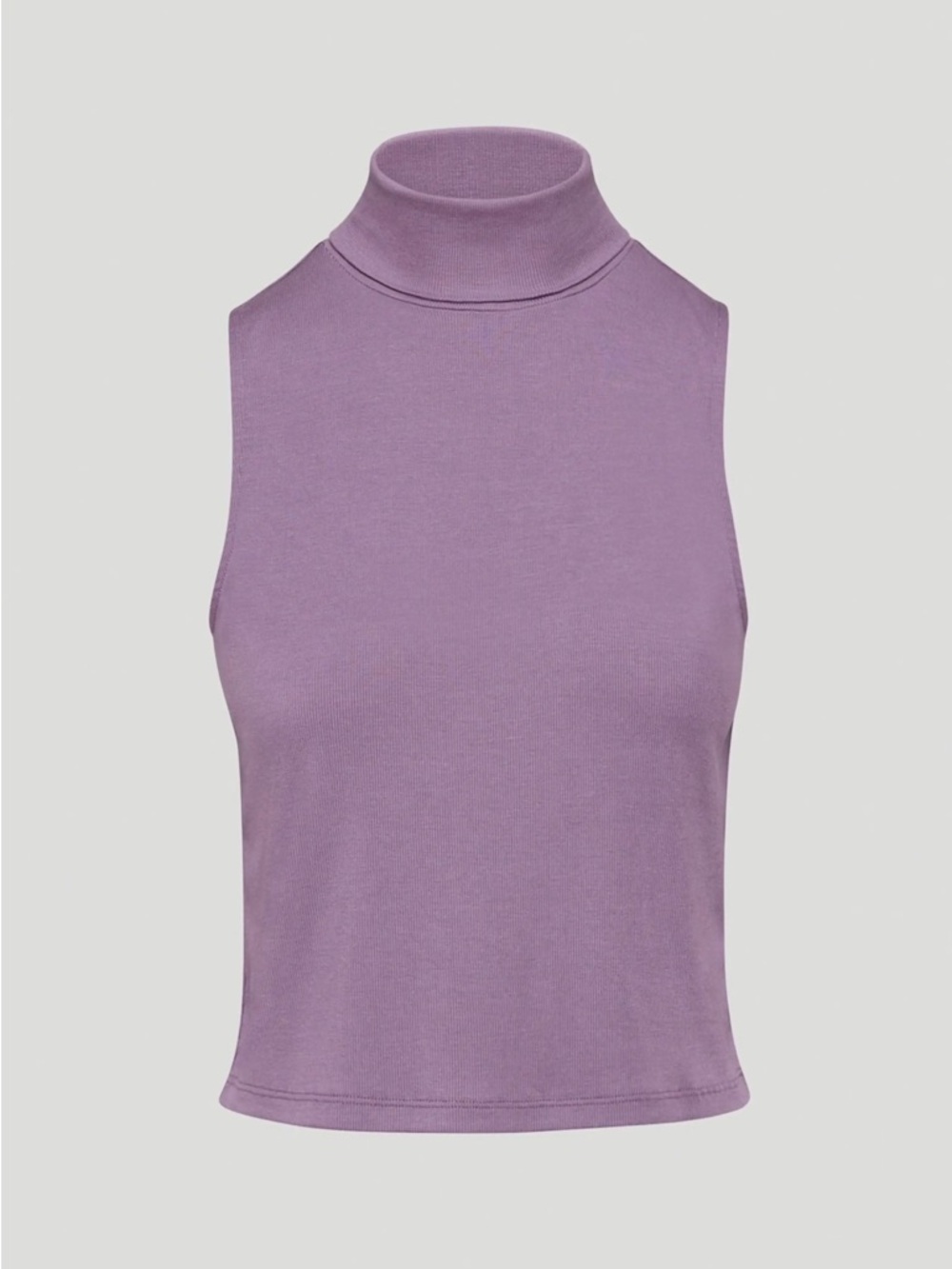 Sunday Best Purple Lilac Sleeveless Turtleneck Tank Top
